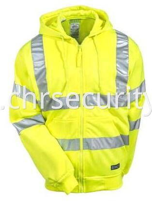 Men's High Visibility Yellow Hooded Sweatshirt (4)